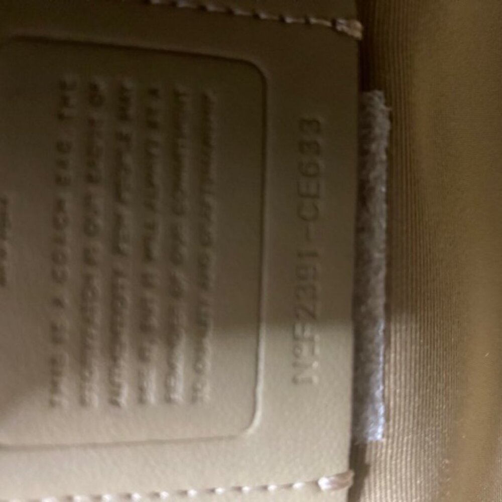 Coach Millie Pebbled Leather Satchel Bag in Ivory (NEW) - Picture 10 of 10